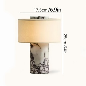 Lampe <span class=keywords><strong>de</strong></span> <span class=keywords><strong>table</strong></span> en marbre rechargeable avec abat-jour en lin, sans fil, à intensité variable au toucher, lumière d'ambiance <span class=keywords><strong>de</strong></span> chevet, lampe <span class=keywords><strong>de</strong></span> bureau cylindrique <span class=keywords><strong>de</strong></span> luxe - Product Image 6
