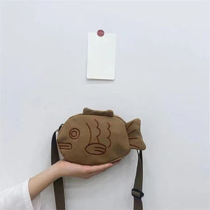 <span class=keywords><strong>Riñonera</strong></span> de lona con gráfico de <span class=keywords><strong>cara</strong></span> de pez, bandolera, bolso de cintura deportivo para exteriores, monedero con cremallera, bolso para teléfono de estudiante - Product Image 3