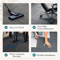 Dalles de moquette en nylon haute densité AUTOVI avec support en PVC/PE pour revêtement de sol commercial, bureaux et hôtels