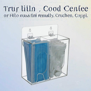 Support mural auto-adhésif écologique pour couvercles de distributeurs d'acrylique, avec trous pour filets à <span class=keywords><strong>cheveux</strong></span> jetables et sacs anti-vomissement - Product Image 3
