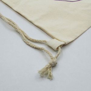 Customised Gift Cloth <b>Drawstring</b> <b>Backpack</b> Cotton Canvas Bag With Logo - Product Image 4