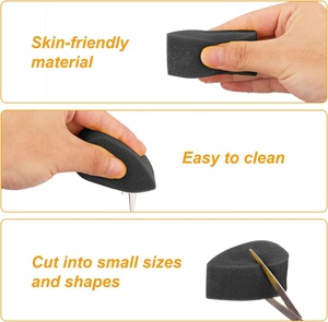 Éponge de peinture faciale Woxin en forme de goutte, <span class=keywords><strong>noire</strong></span>, écologique, professionnelle, non toxique, pour fêtes d'enfants - Grande Vente - Product Image 3