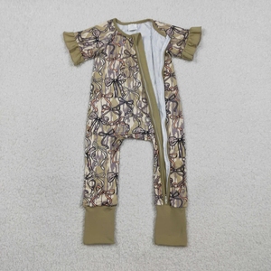 Romper de Verano para Bebés Niñas con Estampado de la Bandera de EE. UU., Ecológico, de Spandex/Algodón - Product Image 3