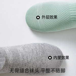 Men's Pure Cotton Ankle <b>Socks</b> Solid Color Mesh Breathable Antibacterial Sport Casual Thin <b>Socks</b> - Product Image 2
