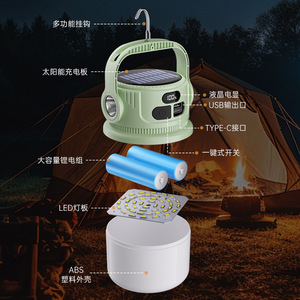 Camping Lantern Led Rechargeable Waterproof Portable Outdoor Light For Tent And Emergency Use - Product Image 3