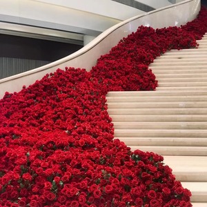 Artificial Roses <b>Single</b> Branch Silk <b>Flower</b> High Simulation Wedding Decoration HT-01 - Product Image 2