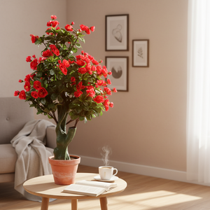 Arbre artificiel RHODODENDRON de 36 pouces, fleur artificielle, 12 pièces/boîte, collection modèle 375077 - Product Image 5