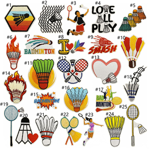 Parches Deportivos de Bádminton con Diseño Bordado 'Love All Play Badminton' para Planchar - Product Image 2