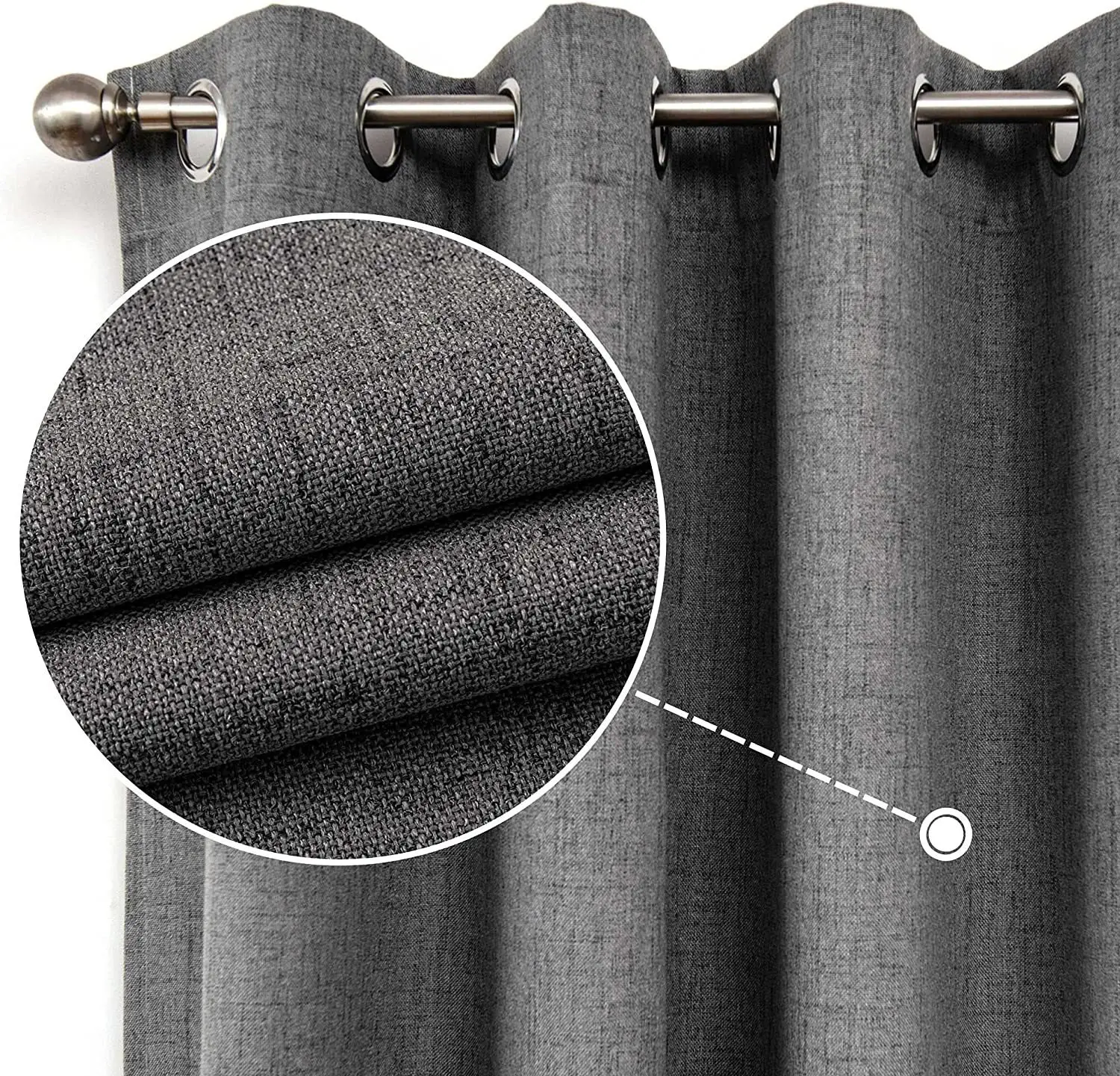 Individuelle amerikanische Polyester-Schlafzimmervorhänge in solider Farbe thermisch isolierte Verdunkelungsfenstervorhänge für das Wohnzimmer