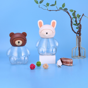 Bouteille d'eau pour enfants 1150 ml avec personnage mignon, sans BPA, en PC, avec paille et sangle de transport, personnalisable, OEM ODM, pour fêtes - Product Image 2