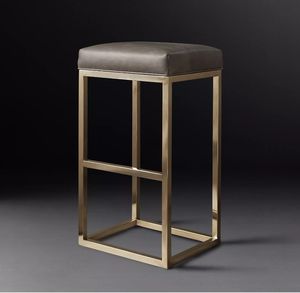 Approvisionnement d'usine 1960s luxe REESE tabouret de bar dos nu Rome cuir comptoir et tabouret de bar approvisionnement d'usine Restaurant Design moderne - Product Image 2