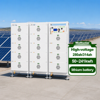 Système de stockage d'énergie à batterie LiFePO4 haute tension 57-241 kWh, 280 Ah, 314 Ah, batterie montée sur rack, compatible avec les onduleurs Deye