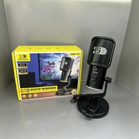 Microphone de bureau pour jeux vidéo à angle réglable, pour streaming et chat, Kmp-171, qualité studio, microphone de jeu