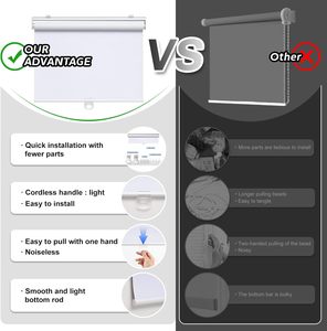 Không Dây Màu Trắng Con Lăn Màu Phòng Thẫm Màu Cửa Sổ Rèm UV Bảo Vệ Mùa Xuân Hệ Thống Màn Rèm Cửa Ngày Và Đêm Rèm - Product Image 3