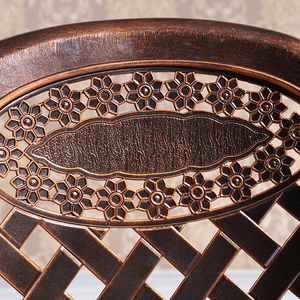 Nhà Hàng Khách Sạn <span class=keywords><strong>Bistro</strong></span> Đồ Nội Thất Ngoài Trời Giải Trí <span class=keywords><strong>Alu</strong></span> Kim Loại Vườn Bàn Và Ghế 7Pcs Đúc Nhôm Patio Ăn Bộ - Product Image 6