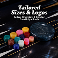 Pions de Backgammon Plats à Dos Rond, Motif Tourbillonné, pour Jeu de Société et Réunions