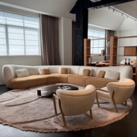 Chaise de loisirs ergonomique en tissu moderne avec structure en bois massif, ensemble de chaises pour salon, salle à manger, bureau à domicile, chambre, hôtel, villa