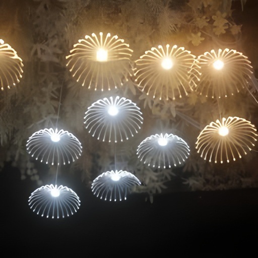 Dandelion LED String Lights Ceiling Hotel Decoration Chandelier Wedding Scene Layout Props Courtyard Window Decoration Lights
