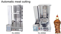 Machine à shawarma automatique de bonne qualité machine à kebab machine à griller 2/3/4/5/6 brûleurs gril à gaz