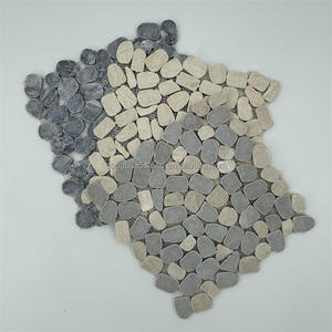 Sol d'<span class=keywords><strong>extérieur</strong></span> Gris Couleur mélangée Marbre Usine Palerme <span class=keywords><strong>Pierre</strong></span> <span class=keywords><strong>reconstituée</strong></span> Parquet Galets Motifs Graphique Design Mosaïque <span class=keywords><strong>Carrelage</strong></span> - Product Image 6