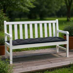 Coussin de banc de jardin Anthracite Mélange 59.1x19.7x2.8 en tissu résistant à l'eau, rectangulaire, toutes saisons - Product Image 2