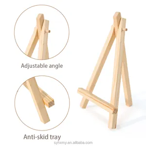 Mini easels 7*12.5cm Desktop Easel Kids Painting Art Crafts Display Stand Wooden Small Triangle Easel