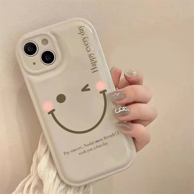 Most popular South Korea's New smiling face cute Hand rope with charm mobile phone cartoon cases