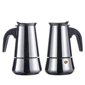 Moderna italiana argento caffè Espresso macchina in acciaio inox rotondo portatile Cafetera 6 tazze ad alta pressione <span class=keywords><strong>Moka</strong></span> Pot - Product Image 1