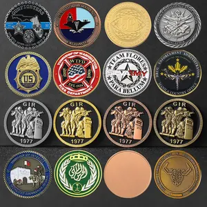 20years factory Custom gold Silver rose gold laser engraving Coin Double-sided metal 3d soft enamel challenge coin