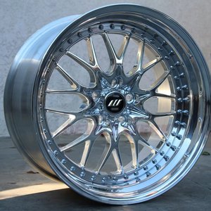 Rcsr एल्यूमीनियम मिश्र धातु पहियों काम करता है rezax ii 15-26 इंच रेसिंग स्पोर्ट मेष डिजाइन दो और तीन टुकड़े जाली पहियों ट्रिपल क्रोम क्रोम - Product Image 1