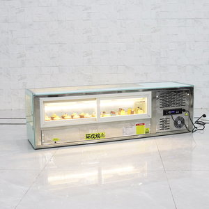 Chuyên Nghiệp Cấp Nâng Cấp Right Angle <span class=keywords><strong>Sushi</strong></span> Hiển Thị Tủ Lạnh Bánh Showcase Hiển Thị Showcase Cho Bánh - Product Image 5