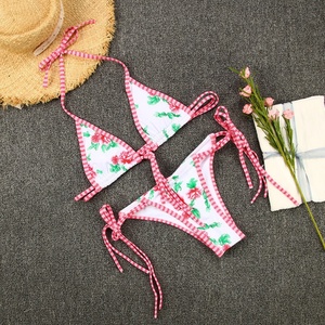 Traje de Baño Personalizado de Dos Piezas con Tirantes, Diseño de Contraste de Colores, Bikini Sexy de Lujo para Playa - Product Image 1