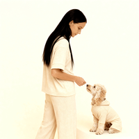 Pull-over de luxe personnalisé Joymay pour chien et chien, pyjama pour garder la chaleur, sweat à capuche pour chien, automne et hiver, ensemble de vêtements pour famille et animaux de compagnie