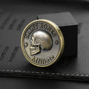 Moneda de desafío de arte 3D Saint Bone de doble cara de bronce metálico personalizada - Product Image 5