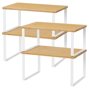 4-Piece bếp truy cập kệ lưu trữ giá Countertop Tủ Máy tính để bàn kệ Riser Stackable và mở rộng phòng đựng thức ăn giá - Product Image 3