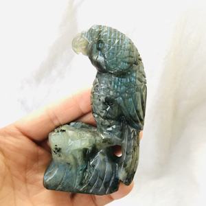 Commercio all'ingrosso fatto a mano Naturale Labradorite <span class=keywords><strong>Pappagallo</strong></span> Scultura di Cristallo in Flash uccello <span class=keywords><strong>Regalo</strong></span> per la decorazione - Product Image 6