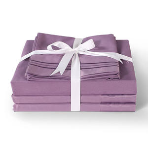 Commercio all'ingrosso di Cotone Egiziano 1800 del Filetto di Conteggio Spazzolato Microfibra 4 Pcs Letto Gruppi di Fogli Lastre Piane - Product Image 1