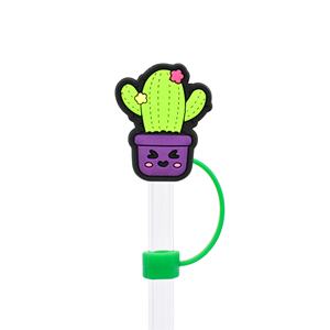 En gros, capuchon anti-poussière décoratif en silicone de 10 mm, motif dessin animé chapeau de paille, pour cactus décoratif et accessoires de bar détachables - Product Image 6