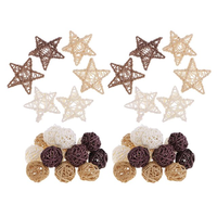 Nouveaux produits de décoration de Noël ornements de Noël tissés étoiles en rotin faits à la main pour la décoration de la maison de vacances-CARYLN