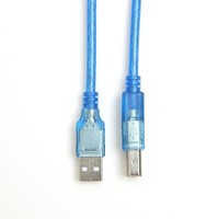 Hot Type a Mâle à Type B Mâle Haute Vitesse Transparent Bleu Barcode USB 2.0 Câble D'imprimante pour Imprimante 30cm 50 cm 1m 1.5m1.8m