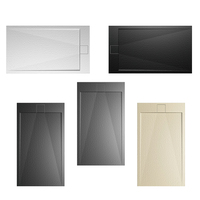 Taille personnalisée texture pierre rectangle en forme 70*100 ston base artificielle étanche sol receveur de douche pour salle de bain