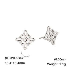 Myshape-pendientes de tuerca de nudo de bruja <span class=keywords><strong>para</strong></span> mujer, de <span class=keywords><strong>buena</strong></span> <span class=keywords><strong>suerte</strong></span>, Triángulo de acero inoxidable, amuleto irlandés, joyería Celtics - Product Image 6