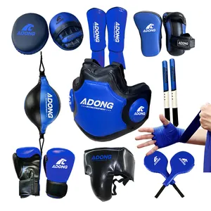 Protector de pecho con logotipo personalizado, almohadillas para kick pads, Bola de velocidad, envoltura de mano, Equipo de Boxeo MMA
