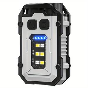 Lampe torche LED haute luminosité, mini lampe porte-clés portable, double source de lumière, outil multifonction pour le camping, la pêche et les activités de plein air - Product Image 1