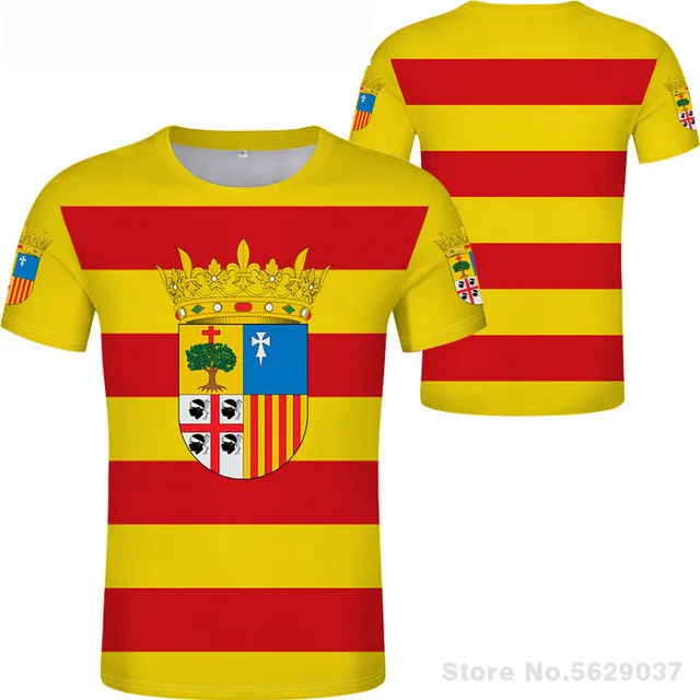 ARAGON erkek t-shirt ücretsiz özel zaragoza t-shirt baskı metin kelime <span class=keywords><strong>teruel</strong></span> huesca İspanya'ya alagon İspanyolca erkek giyim kazak