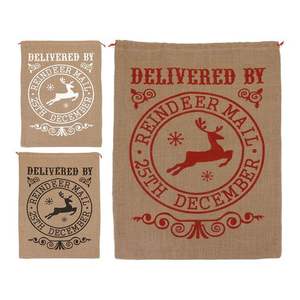 Sacco decorativo in juta da 70 cm, modelli assortiti, dimensioni 50x0,5x70 cm; ideale per decorazione e stoccaggio. - Product Image 1