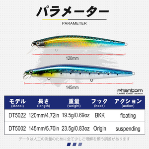 เหยื่อตก<span class=keywords><strong>ปลา</strong></span>แบบ OEM ODM รุ่น Minnow 120F น้ำหนัก 19.5 กรัม แบบลอยน้ำ ระบบแกว่งพิเศษ ระบบแรงโน้มถ่วงพิเศษ อุปกรณ์ตกปลาสำหรับ<span class=keywords><strong>ปลา</strong></span>ทะเล เช่น <span class=keywords><strong>ปลา</strong></span>กะพง - Product Image 2