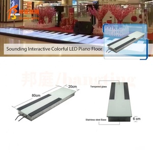 Lampe de sol à induction <span class=keywords><strong>pour</strong></span> piano, lampe de sol interactive à capteur de mouvement, lampe de scène musicale interactive, lumière de sol à induction RGB - Product Image 2