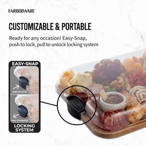 Plateau de service Farberware avec compartiments intégrés pour planches à charcuterie - Product Image 4