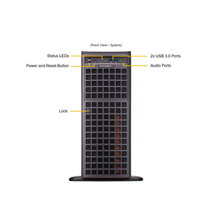 Servidor GPU en Torre Sys-741ge-tnrt con Doble Procesador, Estación de Trabajo DP con hasta 4 GPU PCIe H100 o A100, Sys-741ge-tnrt para Otros Usos - Product Image 3